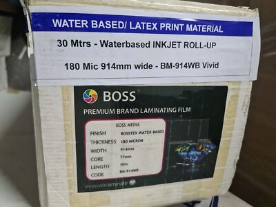 Boss Laminierfolie 30m Wasserbasis Inkjet Roll-Up 180mic 914mm BM-914WB VIVI