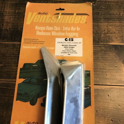 AVS For Dodge Reliant Aries 1981 Vent visor Window Rain Deflectors Vintage NOS