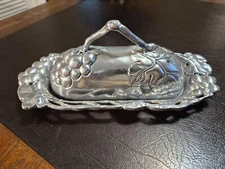 Vintage Arthur Court Grape Vine Covered Butter Dish 2001 EXCELLENT Condition