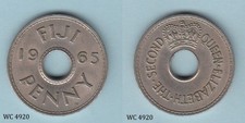 Fiji 1 Penny 1965 (Elizabeth II) Coin B