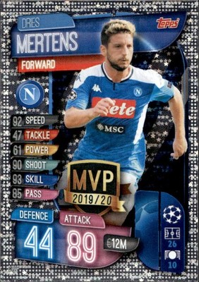 card match attax champions topps 2019/20 # C NAP dries mertens SSC Napoli