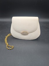 Silvertone Rhinestones 6x7 Evening Clutch Shoulder Bag Purse Vintage Free Shipp