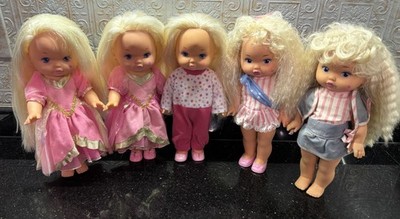 Vtg 80s (5) Mattel Lil Miss Dolls Magic Jewels Dolls & Lil Miss Dress up Dolls