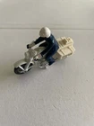 Matchbox Lesney MB33 Diecast Police Motorcycle Toy With Rider White Blue VGood