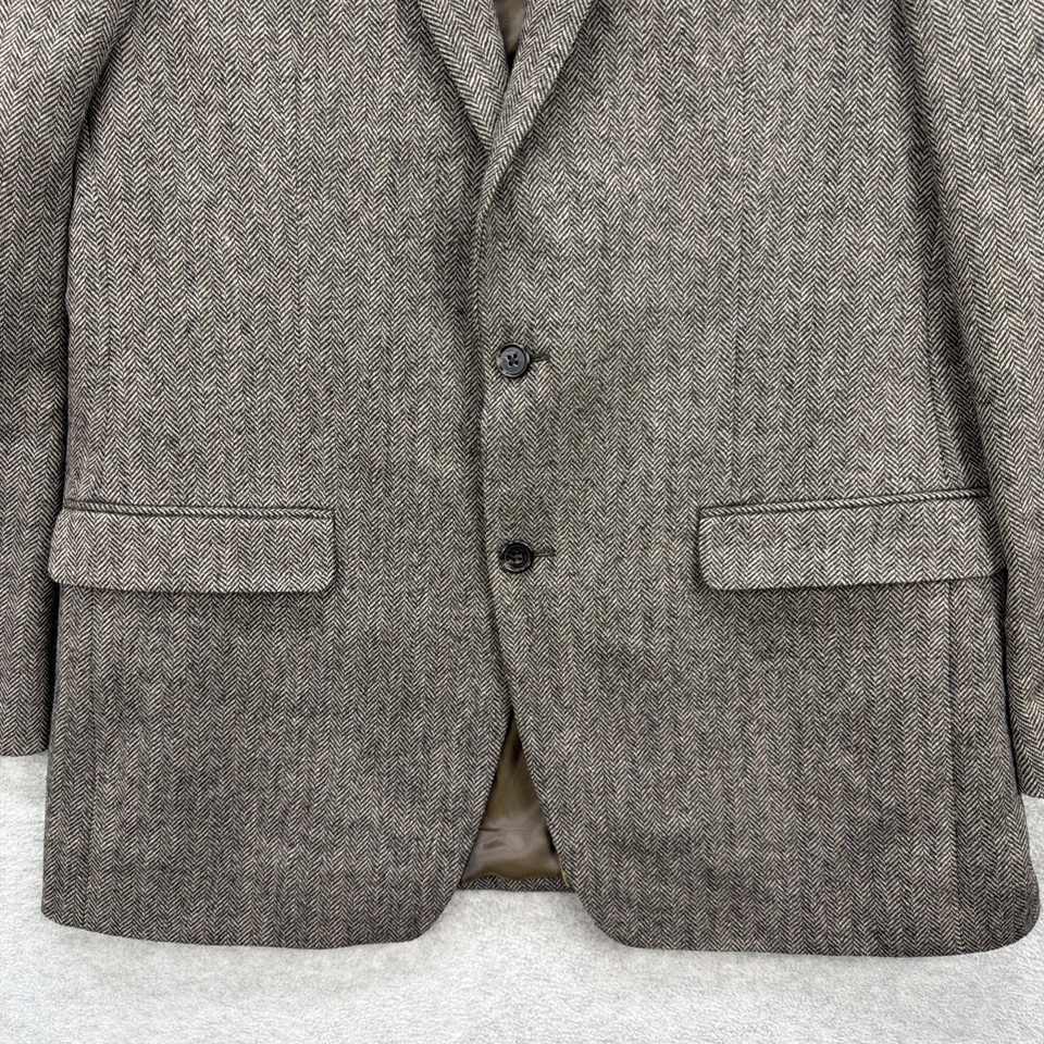Blazer Lauren Ralph Lauren Para Hombres 42 Largo Gris Espiga Ultra Flex Chaqueta NUEVO Foto 4 de 4