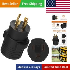 NEMA L14-30P to 6-50R Generator to Welder Adapter 30 Amp 4 Prong Lock Male Pl...