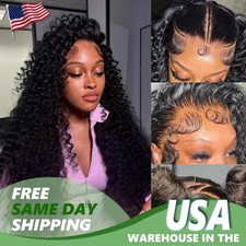 5x5 Deep Wave Transparent Lace Wigs Natural Color Wigs Human Hair