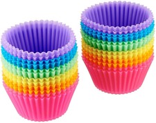 Amazon Basics Rotondo Pirottini in silicone riutilizzabili confezione da 24