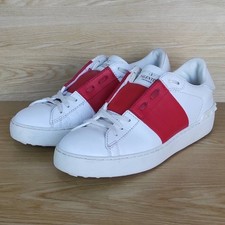 Scarpe da donna Valentino Garavani Open Rockstud in pelle rosso/bianco taglia: EU36 US6