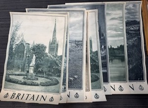 Lot of 8 Original Vintage Britain Travel Association 30” Tourism Posters Oxford