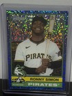 Front of 2025 Topps Heritage High Number - Ronny Simon #521 Chrome Light Blue Sparkle...