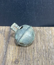 Antique ~ Number Zero (0) ~ Petal / Sleigh Bell ~ 1.25" Diameter ~ Jingle Bell