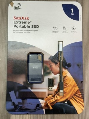 New SanDisk 1TB Extreme Portable SSD External SSD Blue - Sealed in Package