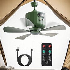 Portable Ceiling Fan Mini USB Tent Fans for RV Camping Outdoor Gazebo Canopy