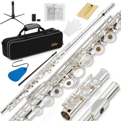 Eastar C Flutes Open Hole 16 Keys Flute for Beginner Kids Student Flute Instrume