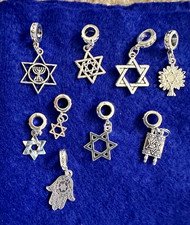 9 Pendants Star of David Silver Tone Jewish All Different Ready 2 Wear USA STOCK