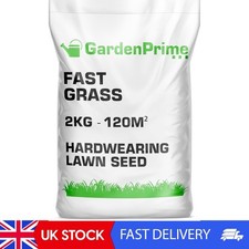 Fast Grass Lawn Seed - 2KG - Strong Durable Grass Seed, Fast, Rapid Green Cover, 15.50 per kilo