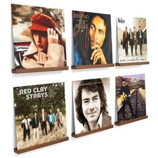 Vinyl Record Shelf Wall Mount, 6 Pack Album Record Holder Wall, 12 inch Vinyl...
