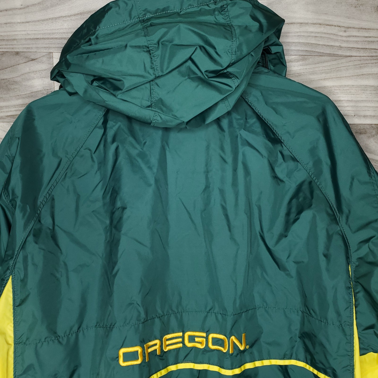 Oregon Ducks Columbia Hooded Windbreaker Jacket Mens Large Packable thumbnail 8