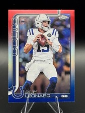 Topps 2025 Chrome Riley Leonard Indianapolis Colts Rookie Red White Blue #318