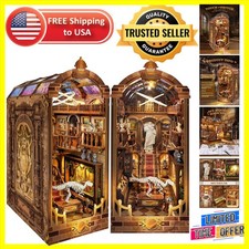 3D Miniature Book Nook with LED Sensor Light - Perfect DIY Craft Gift for Adults