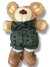 Vintage 1985 Furskins J Livingston Clayton Bear "Scout Plush 14 Camo