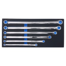 6 Pieces Extra Long Box Wrench Set Metric 12 Point 8-19mm Heavy Duty Steel