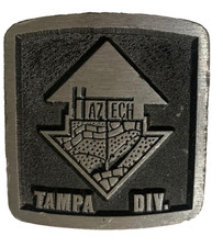 Rare Vintage HazTech Tampa Div. Belt Buckle