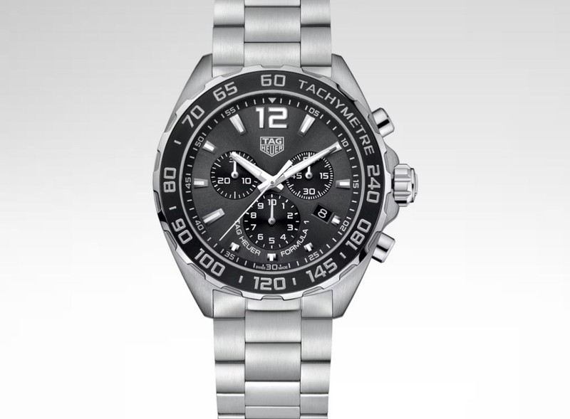 TAG HHEUER Formula 1 Chronograph Black and Steel 43mm Men’s Watch CAZ1010.ba0842