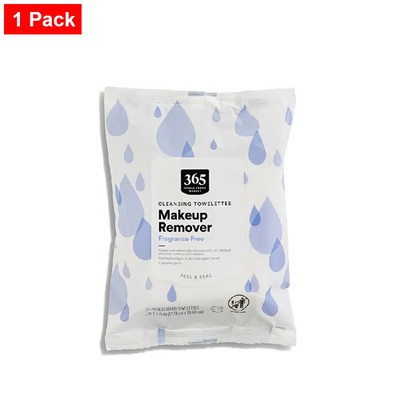 365 By WFM,Makeup Remover Cleansing Towelettes,Fragrance Free,30 Count - 1 Pack