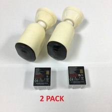 Arlo Pro 4 VMC4041P Spotlight Camera White NO mounting Plate Acceptable 2 PACK