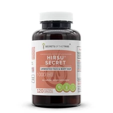 Hirsu Secret 120 Capsules, 1000 mg, Saw Palmetto, Black Cohosh, Vitex, Spearm...