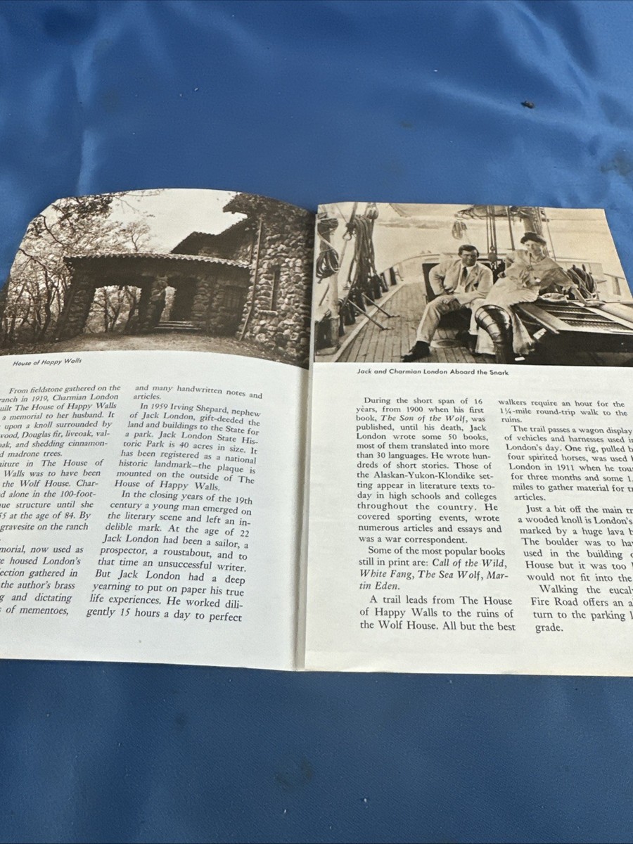 Rare Jack London State Historic Park Pamphlet Dept Parks