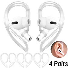 4 Pairs Transparent Ear Hooks for AirPods 1/2 Anti-Slip Sports Ear Clips