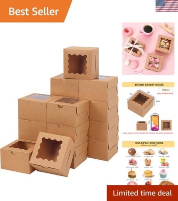 Beautifully Packaged 50pcs Cookie Containers with Window - Perfect for Events
