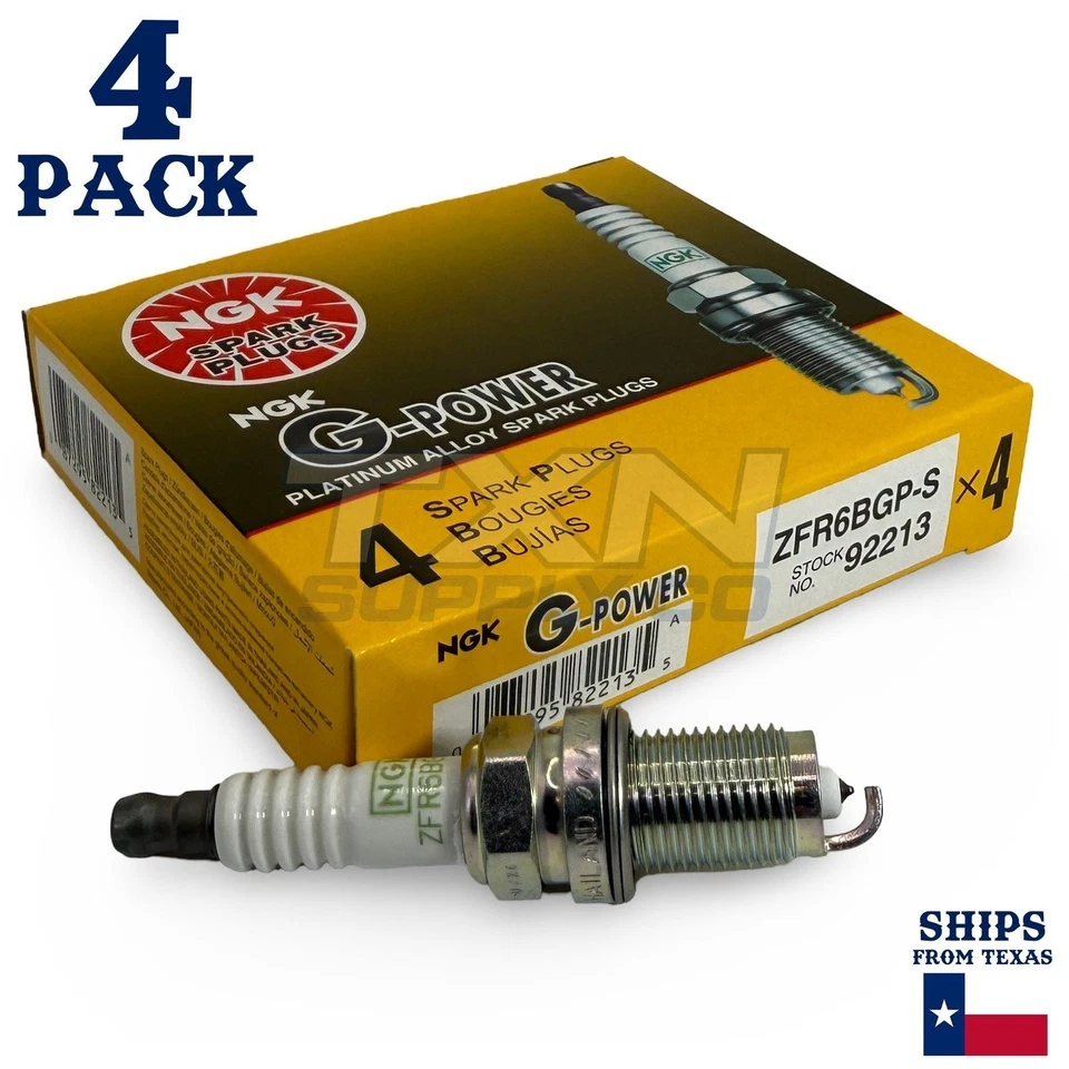 Paquete de 4 bujías NGK G-Power 2002-2009 para Honda CR-V L4 2,4 L Foto 2 de 3
