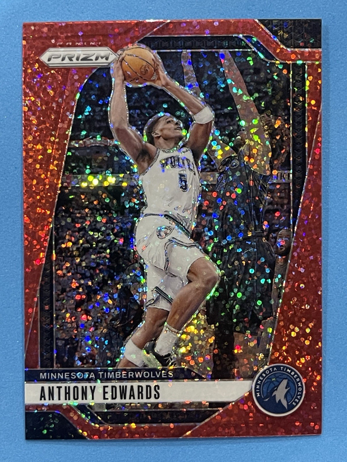 2024-25 Panini Prizm - Anthony Edwards #100 Red Sparkle Prizm Timberwolves