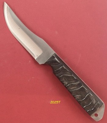 Anza Hand Made Fixed Blade High Carbon Steel Blade Jigged Buffalo Handle USA