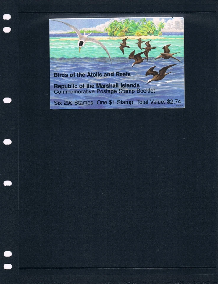 $14.00 Scott Value - 1991 MARSHALL ISL Birds booklet South Pacific CV MNH NH UMM - Image 3 of 4