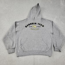 Georgia Tech Yellow Jackets Russle Athletic Hoodie Mens Large Pullover Pockets