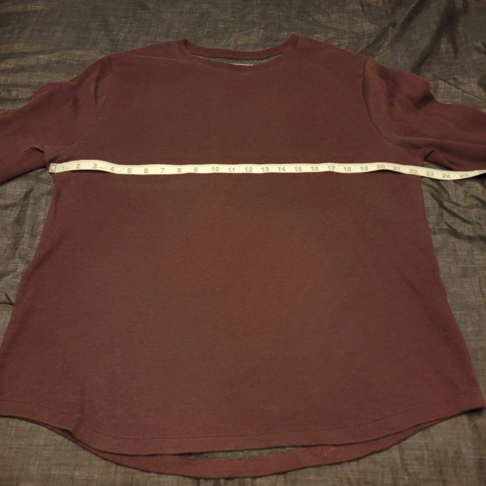 EXPRESS Mens Size L Burgundy Pullover Sweater Crew Neck - Image 3 of 4