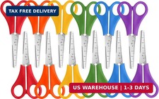 Kids Scissors Bulk of 12-Pack, Taotree 5" Kid Scissors for School Office