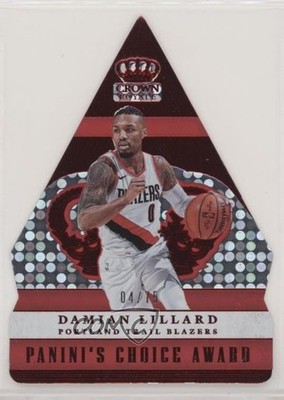 2017-18 Panini Crown Royale Panini's Choice Awards Red 4/75 Damian Lillard fm0