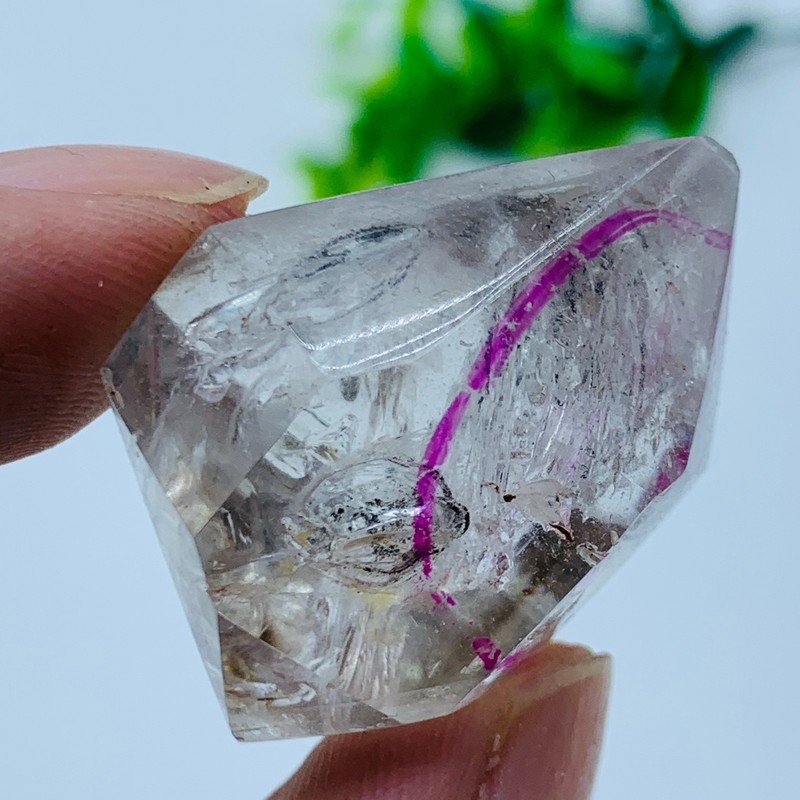 Rare Herkimer Diamond Crystal Cluster Gem enhydro+big moving Water Droplets 23G