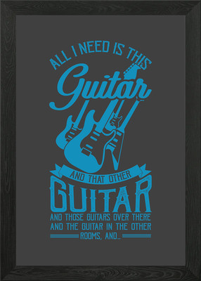 Guitarist E Guitar Player Framed Wall Art Poster Canvas Print Picture
