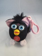 Vintage 1999 Talking Furby Keychain Black W Tags Tested  Works Fresh batteries