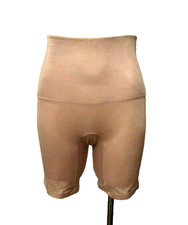 Hanes Her Way 0793 Waist Cincher Long Leg Thigh Slimmer Shaping Control Shorts M