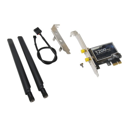 PCIe Ethernet Card 300Mbps On 2.4G 867Mbps On 5G Stable BT Connection Gigabi NEW - Afbeelding 2 van 12