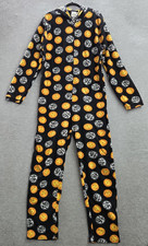 Dragon Ball Z Men Sleepwear XL Black Jumpsuit Graphic Print Fleece Dragon Ball
