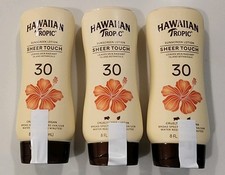 Hawaiian Tropic Sheer Touch Ultra Radiance Lotion 8 Oz Sunscreen SPF 30 (3)  2.63 per gallon